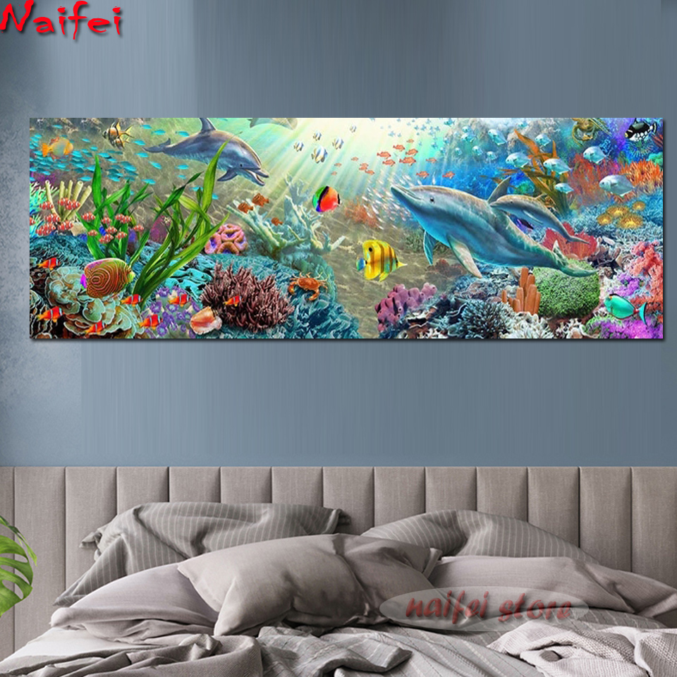 Embroidery Fish - Peinture Diamant 5D de Grande Taille
