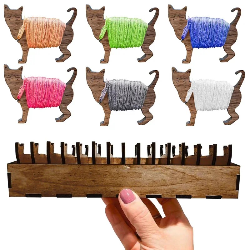 Embroidery Cat - Ensemble de bobines en bois 2026