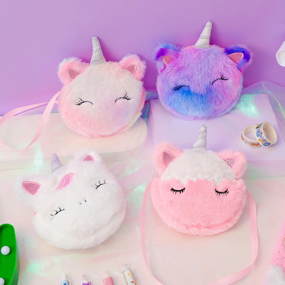 Embroidery Wallet - Sac à bandoulière en peluche pour