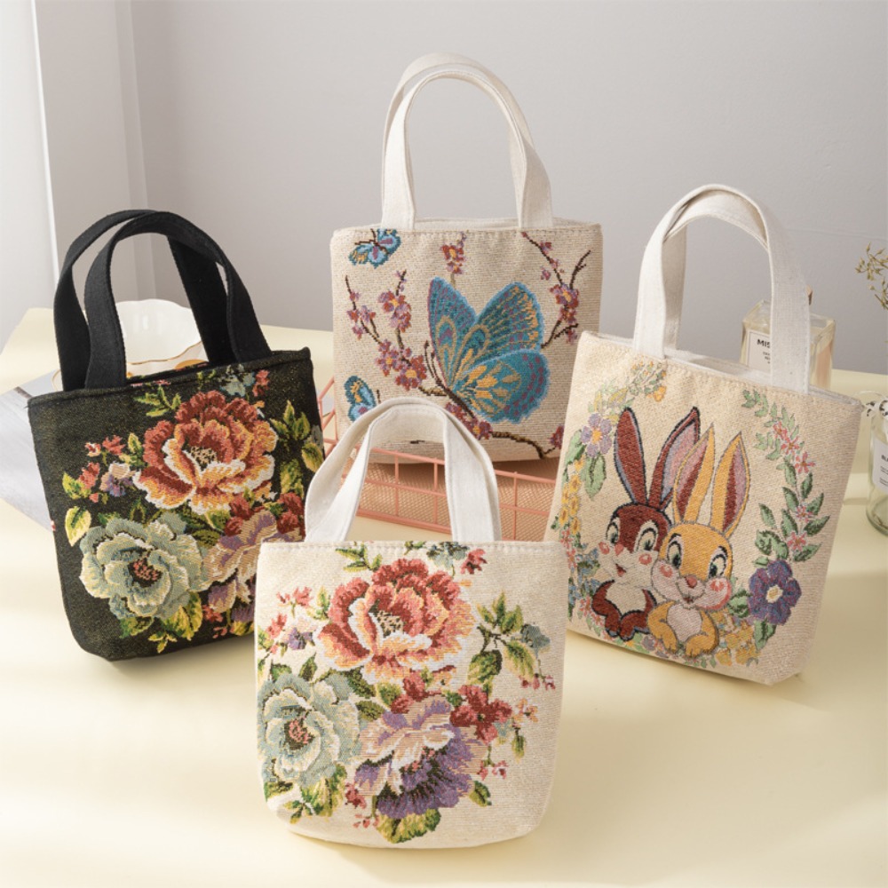Embroidery Cat - Sac en toile de broderie chat