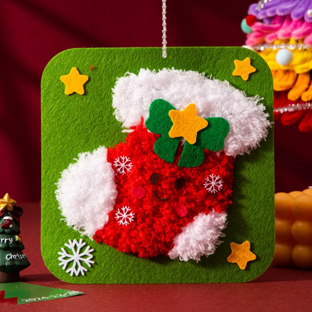 Embroidery Xmas Stocking - Kit d'artisanat pour débutants, Kit de