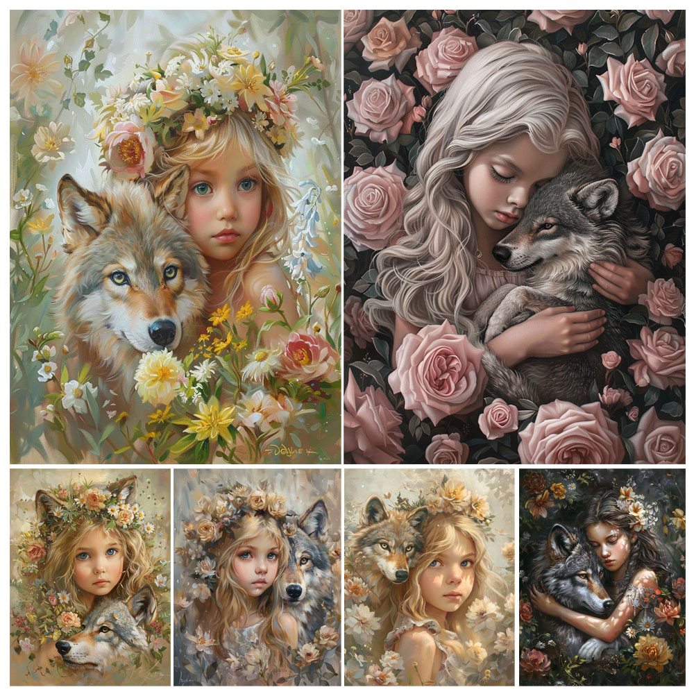 Embroidery Translate - Kit de peinture acrylique par numéros