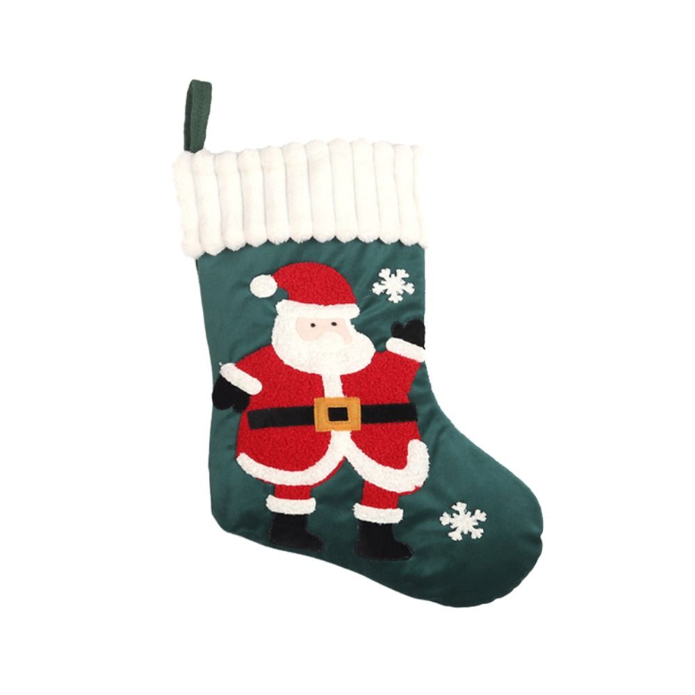 Embroidery Xmas Stocking - Chaussettes de Noël brodées à suspendre,