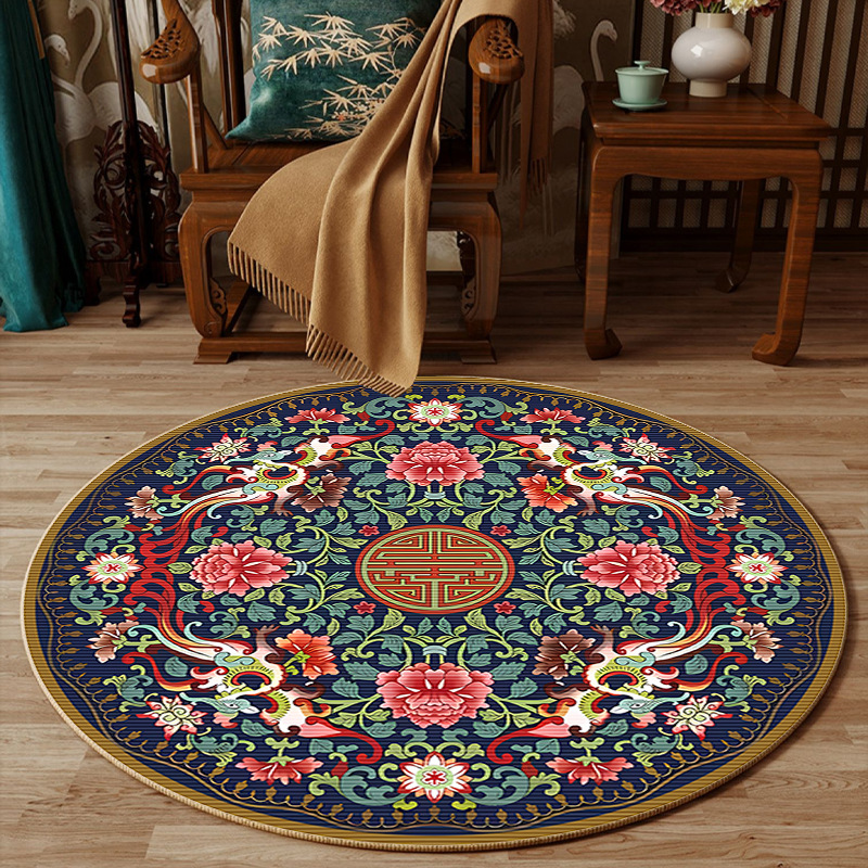 Embroidery Online Design - Tapis rond antidérapant en forme de