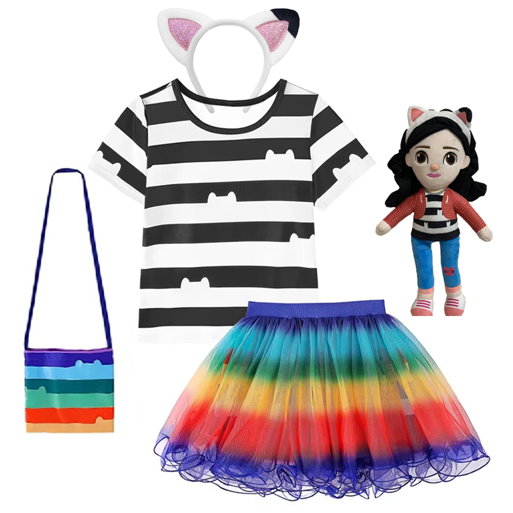 Embroidery Cat - Ensembles de jupes pour enfants Gabby