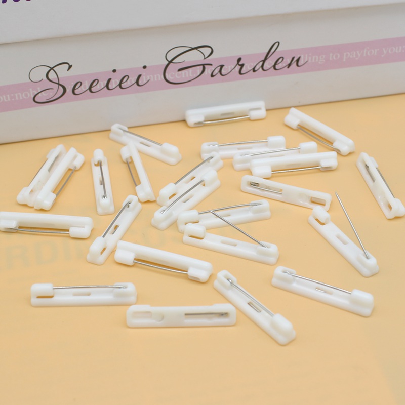 Embroidery Eyebrow - 50 Épingles de Sûreté Adhésives Blanches