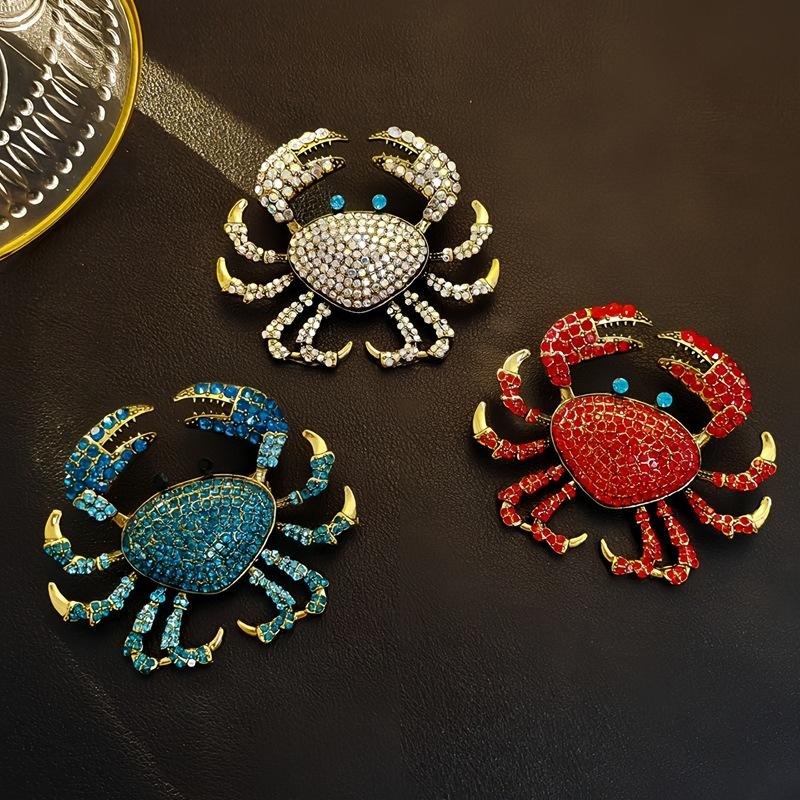 Embroidery Fish - Broches en forme de crabe en