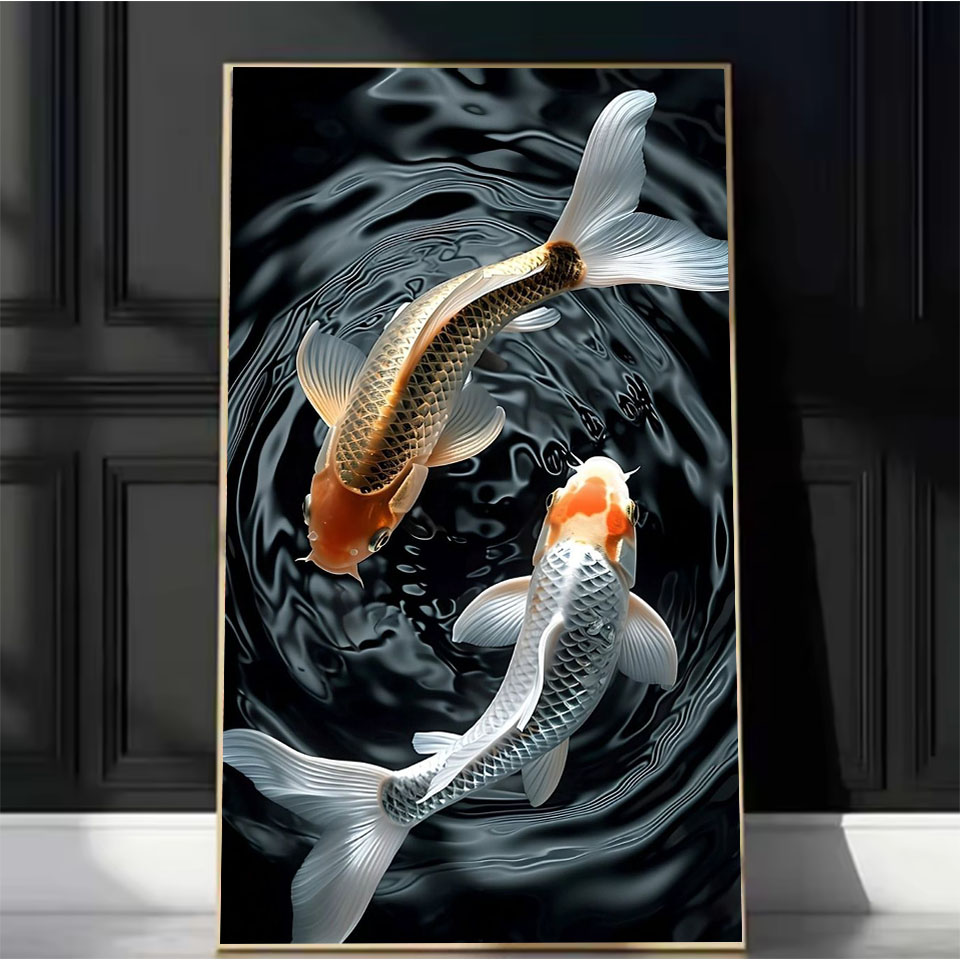 Embroidery Fish - Kit de peinture de diamant de