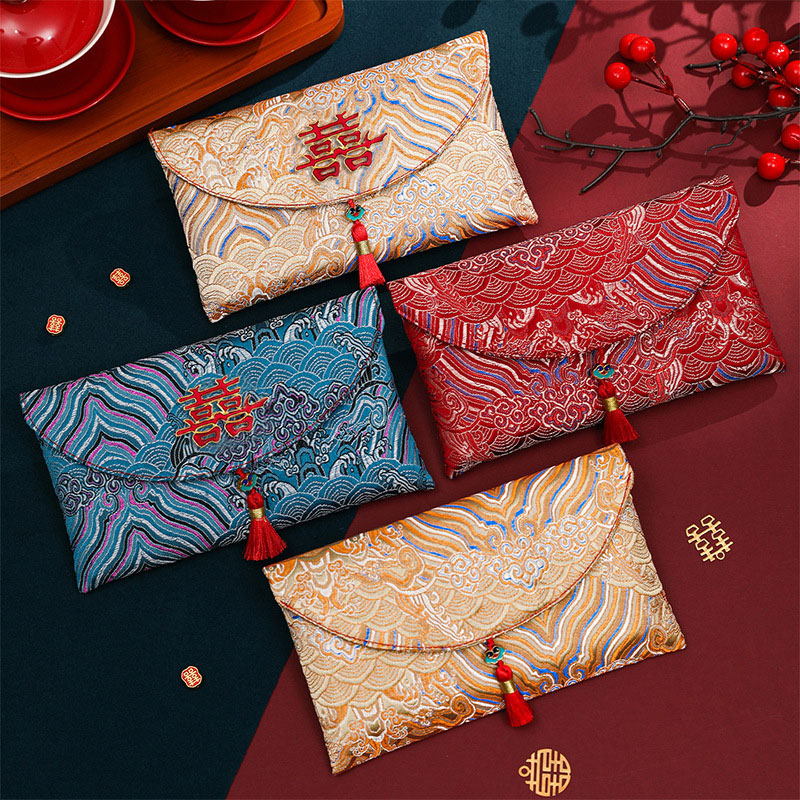 2 pièces brocart broderie tiss - Embroidery Bag avis et prix