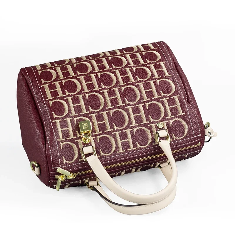 Sac Boston brodé CH pour femme - Embroidery Removal avis et prix