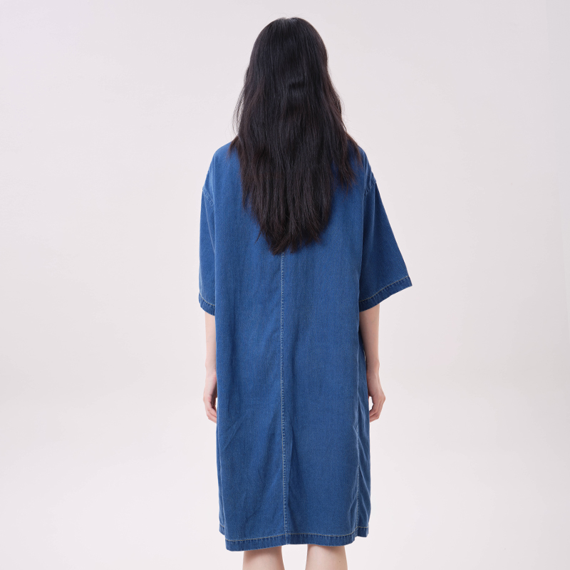 Robe en denim Lyocell MOVEUP à - Embroidery Cat avis et prix