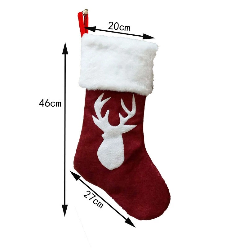 Bas de père noël rouge, sacs c - Embroidery Xmas Stocking avis et prix