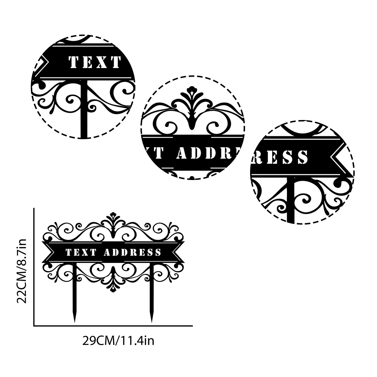 Panneau d'Adresse en Métal Per - Embroidery Garden avis et prix
