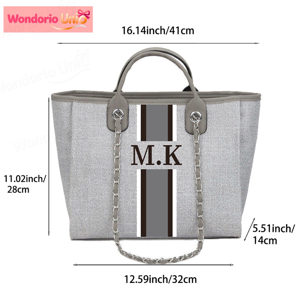 Sac fourre-tout en toile perso - Embroidery Initials Designs avis et prix