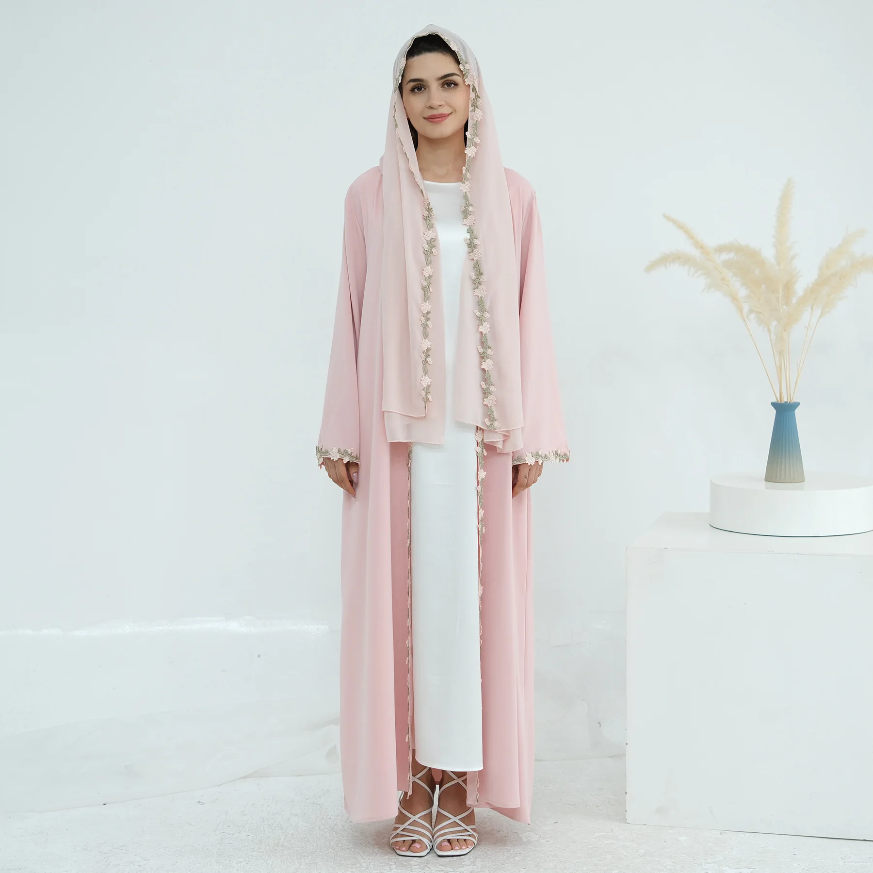 Robe Kimono Abaya Broderie Ram - Embroidery Kebaya avis et prix