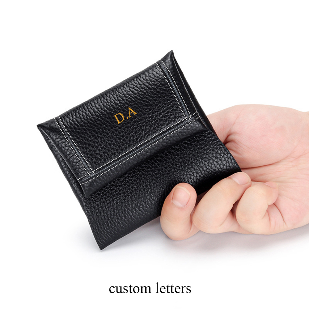 Porte-monnaie carré en cuir de - Embroidery Initials Designs avis et prix