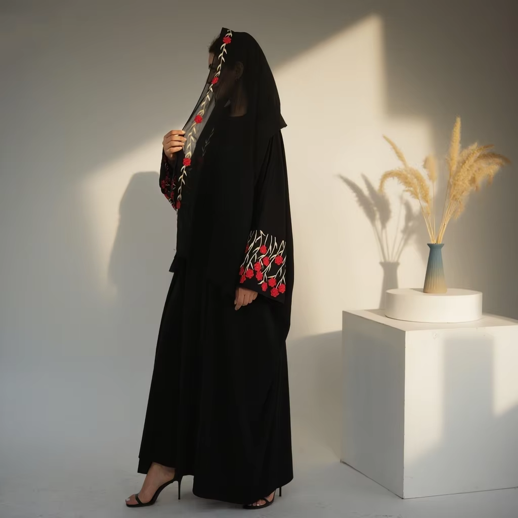 Abaya ouvert dubaï broderie mu - Embroidery Kebaya avis et prix