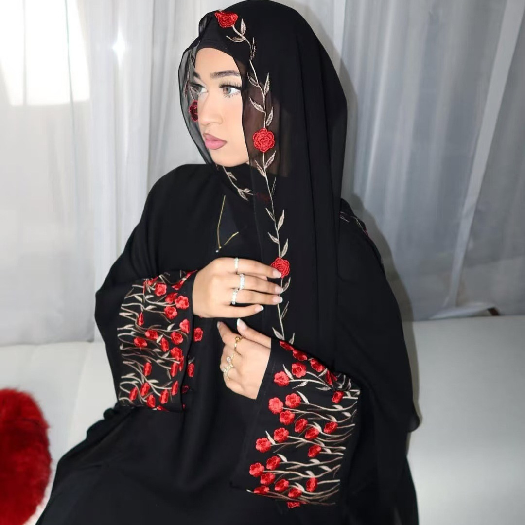 Abaya ouvert dubaï broderie mu - Embroidery Kebaya avis et prix