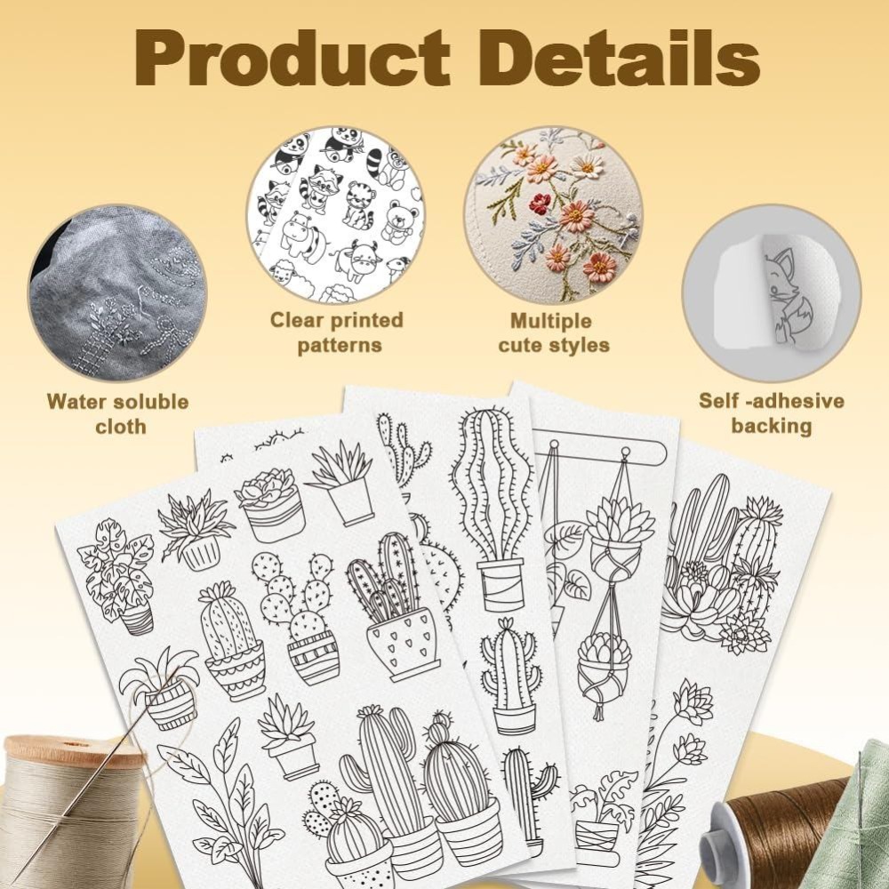 30 autocollants de broderie à  - Water Soluble Stabilizer avis et prix