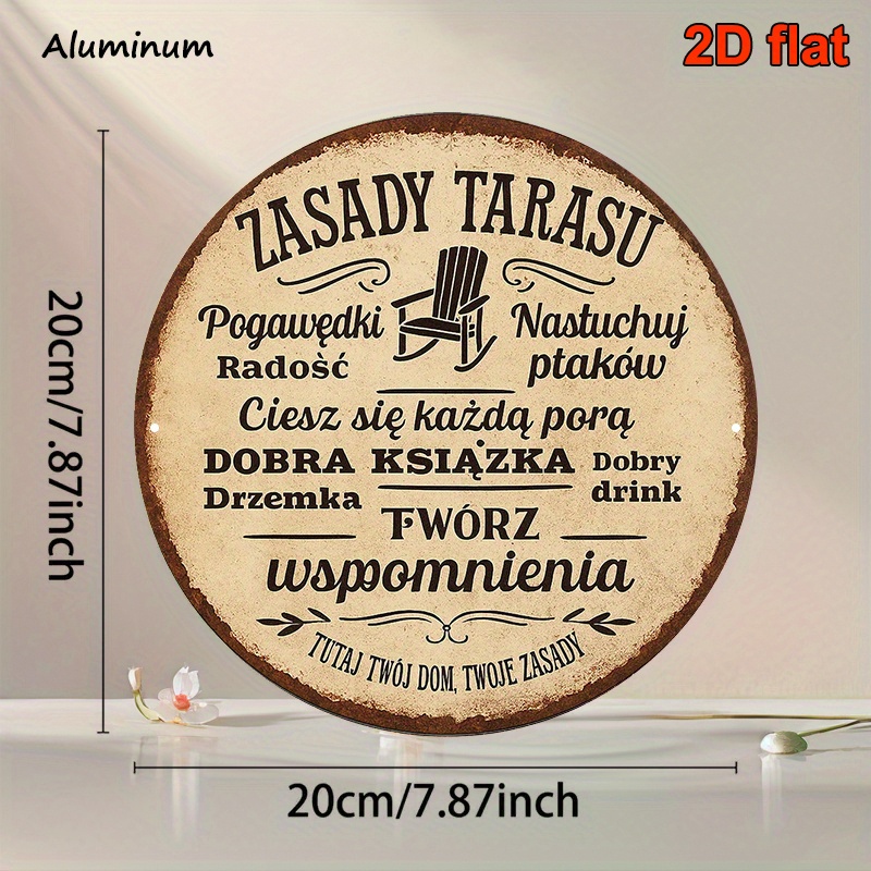 Panneau rond 2D plat en alumin - Embroidery Garden avis et prix