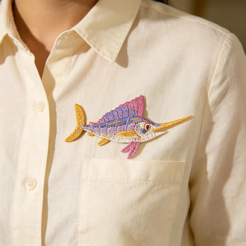 Patch brodé thermocollant pour - Embroidery Fish avis et prix