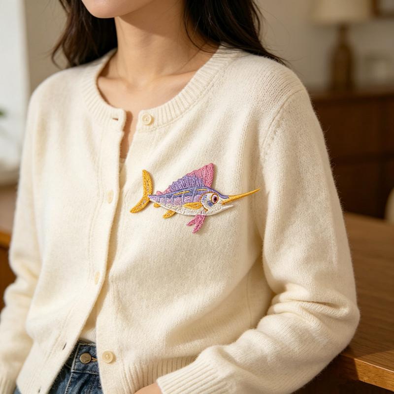 Patch brodé thermocollant pour - Embroidery Fish avis et prix