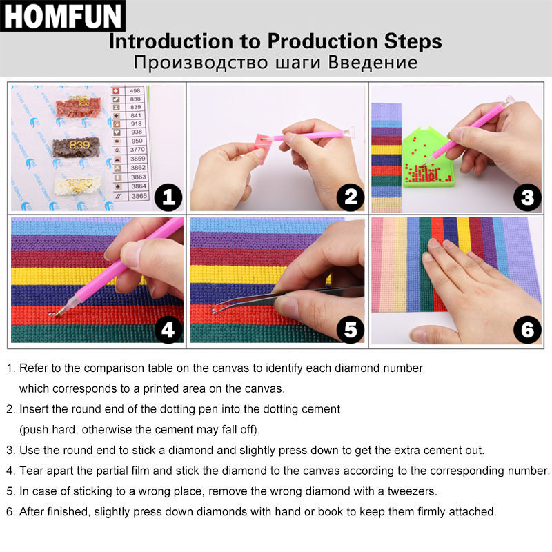 HOMFUN plein carré/rond perceu - Embroidery Fish avis et prix