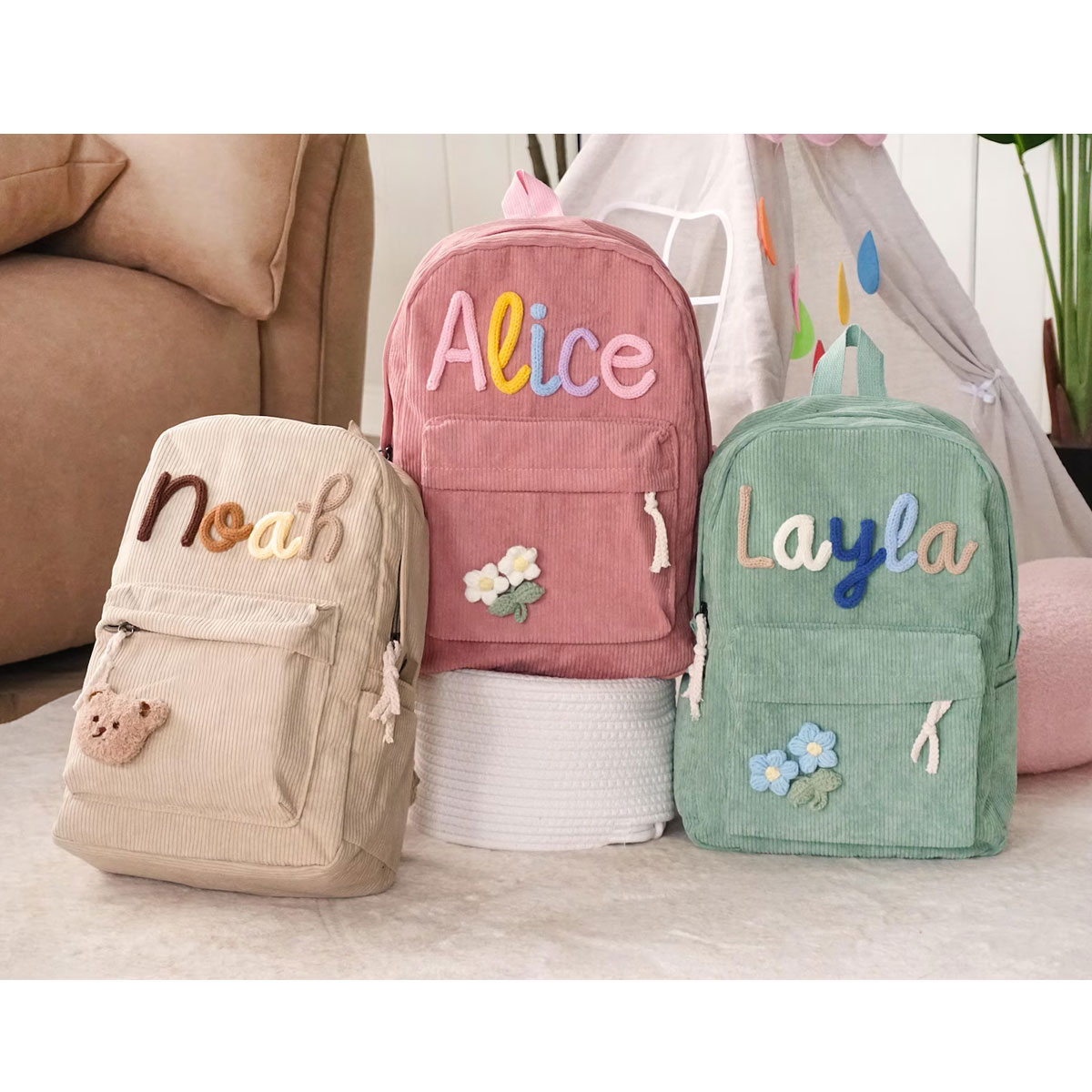 Sac à dos unisexe personnalisé - Embroidery Initials Designs avis et prix