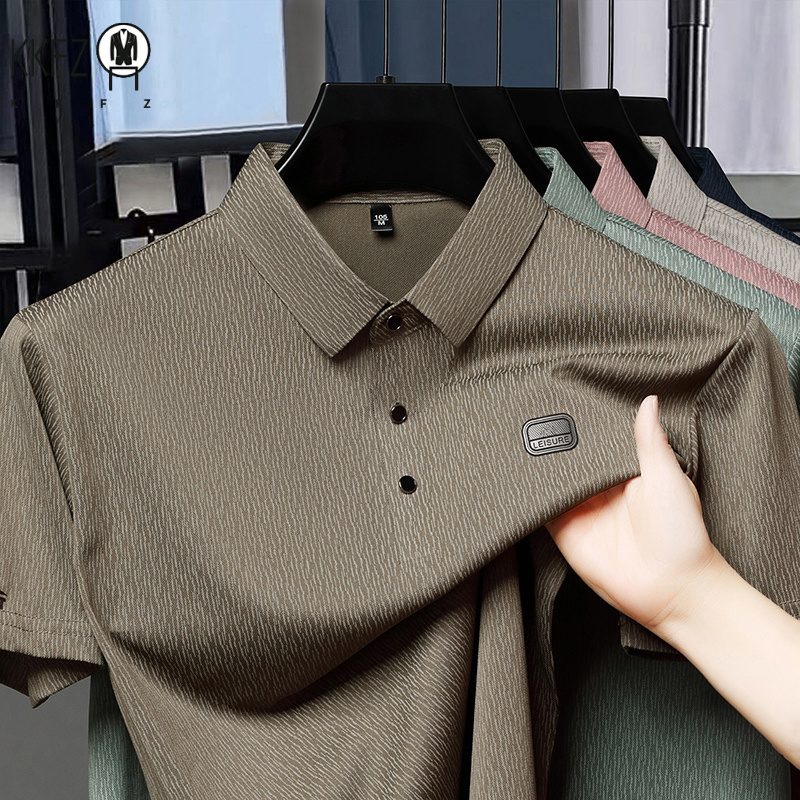Polo texturé à effet froissé l - Embroidery Texture avis et prix