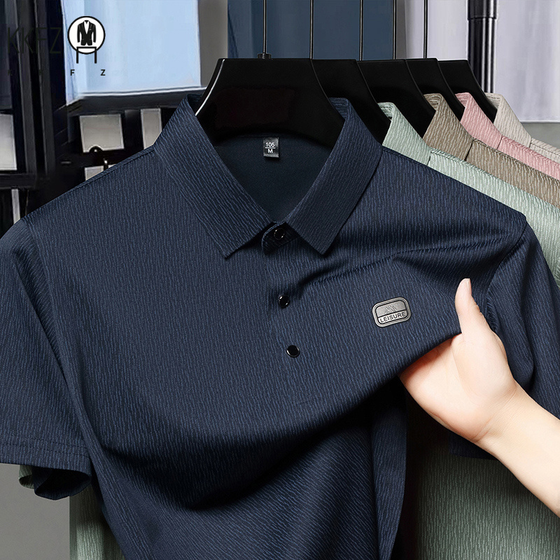 Polo texturé à effet froissé l - Embroidery Texture avis et prix