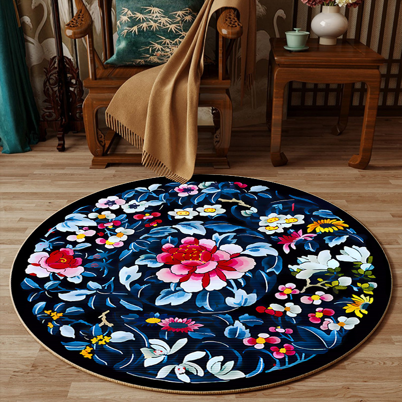Tapis rond antidérapant en for - Embroidery Online Design avis et prix
