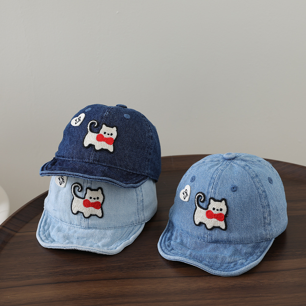 Casquette de baseball en jean  - Embroidery Cat avis et prix