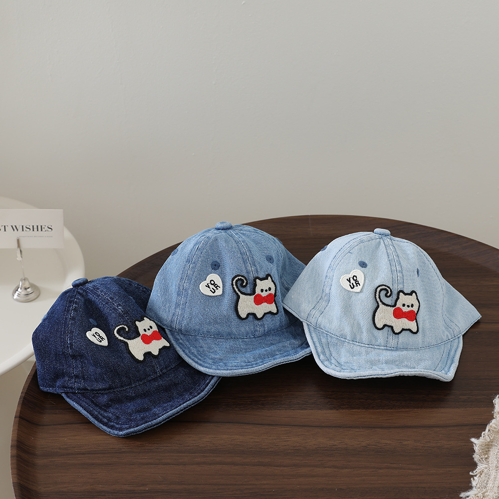 Casquette de baseball en jean  - Embroidery Cat avis et prix