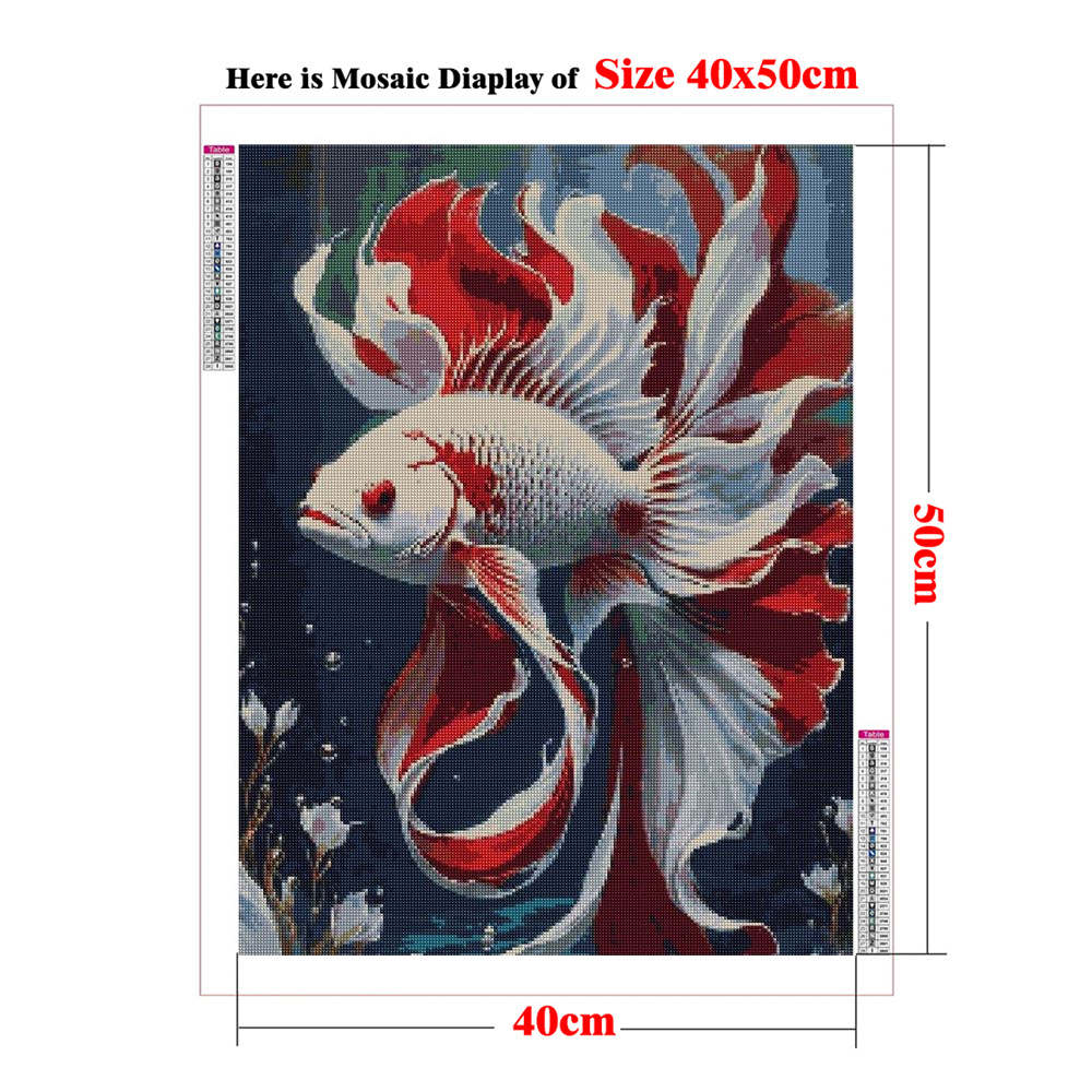 Peinture de poisson de combat  - Embroidery Fish avis et prix