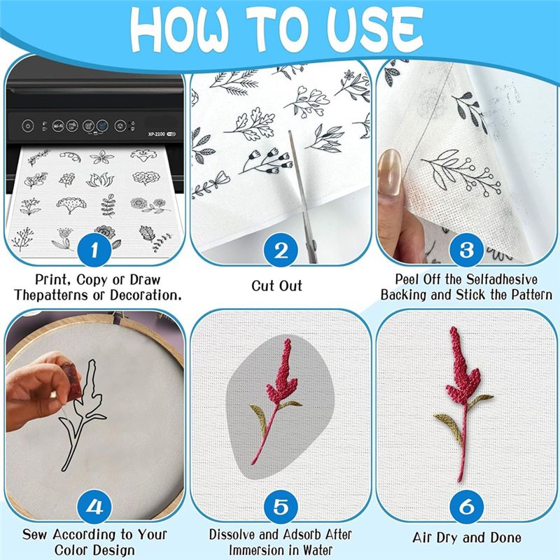 LIKE WISH 15PCS A4 Stabilisate - Water Soluble Stabilizer avis et prix
